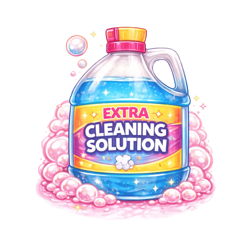Bottle of extra carpet-cleaning solution